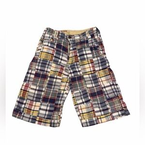 Company 81 Boys Patchwork Shorts Plaid Chino Preppy Y2K
